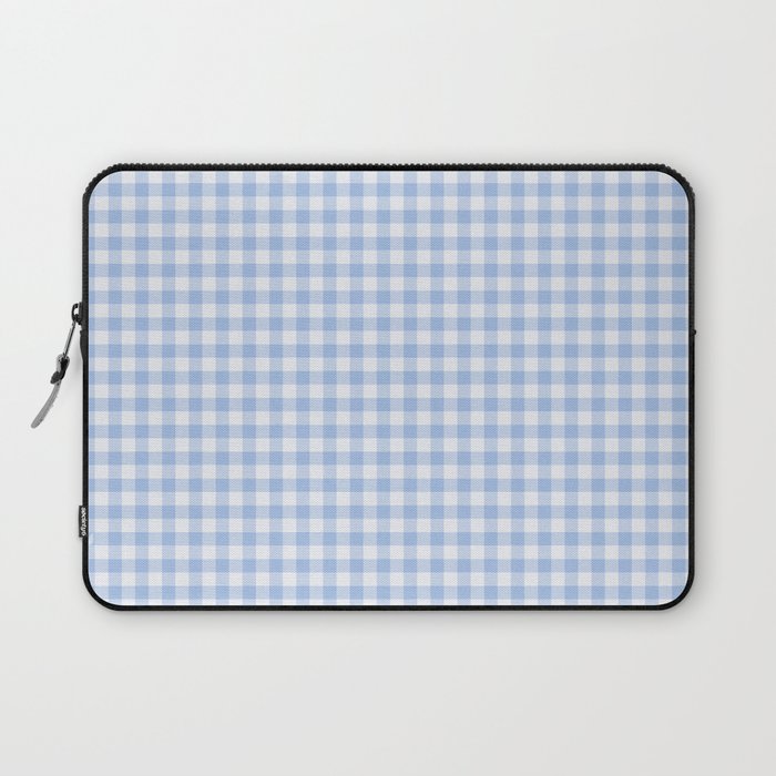 Gingham Plaid Pattern - Natural Blue Laptop Sleeve