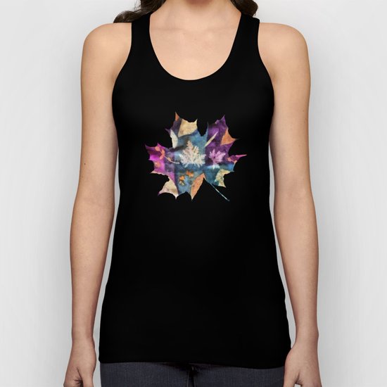 Colorful fallen leaves abstract Unisex Tank Top