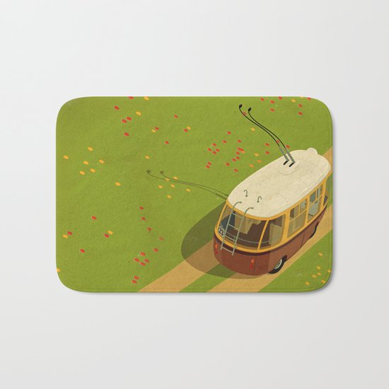 Trolley Rides The Field Bath Mat
