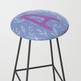 Lilac Letter A Bar Stool