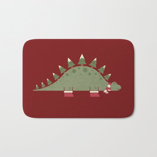 Christmasaurus Bath Mat