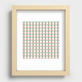 Christmas Elf Pattern Recessed Framed Print