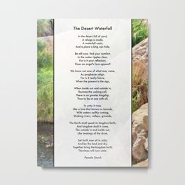 The Desert Waterfall Poem Metal Print | Deeppoems, Pamelastorchpoems, Pamelastorch, Desertpoems, Desert, Israel, Eingedi, Pamelastorchpoetry, Poem, Poets 