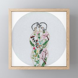 Embroidery art "Spring" printed / Gay art Framed Mini Art Print