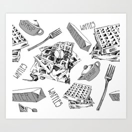 What the Waffle Art Print