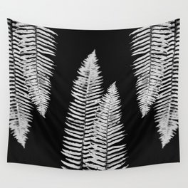 Silver Black Forest Ferns Wall Tapestry