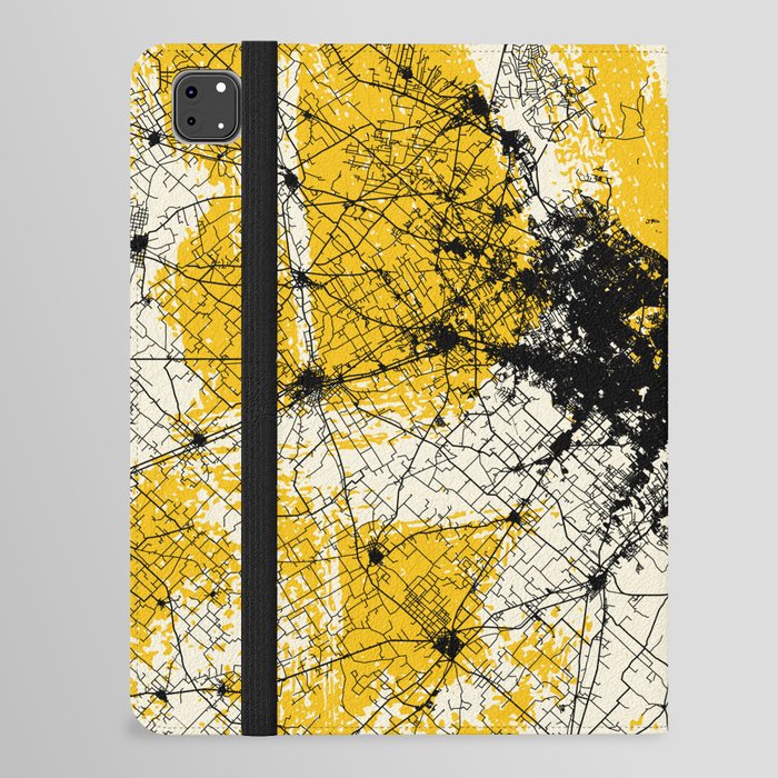 Buenos Aires, Argentina Map Collage, Yellow iPad Folio Case