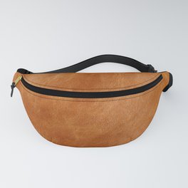 Natural brown leather, vintage texture Fanny Pack