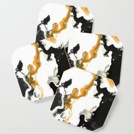 Black white and gold Coaster