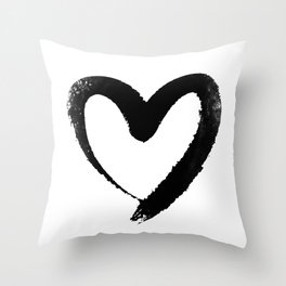 Ink Heart Minimal Fashion Stylish Throw Pillow