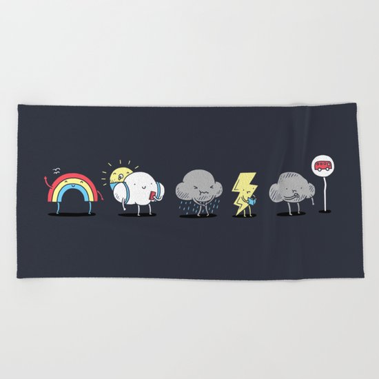 There's always rainbow after the rain Beach Towel