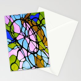 Neurographic pattern with a circles and variety shapes by MariDani Stationery Card