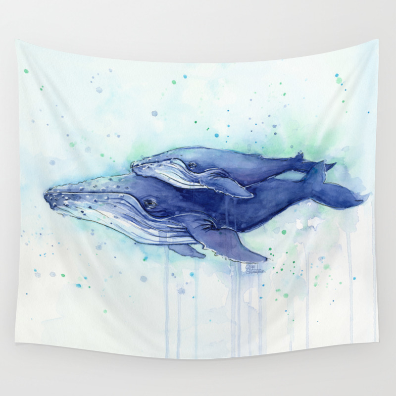 Whale Wall Tapestries Society6