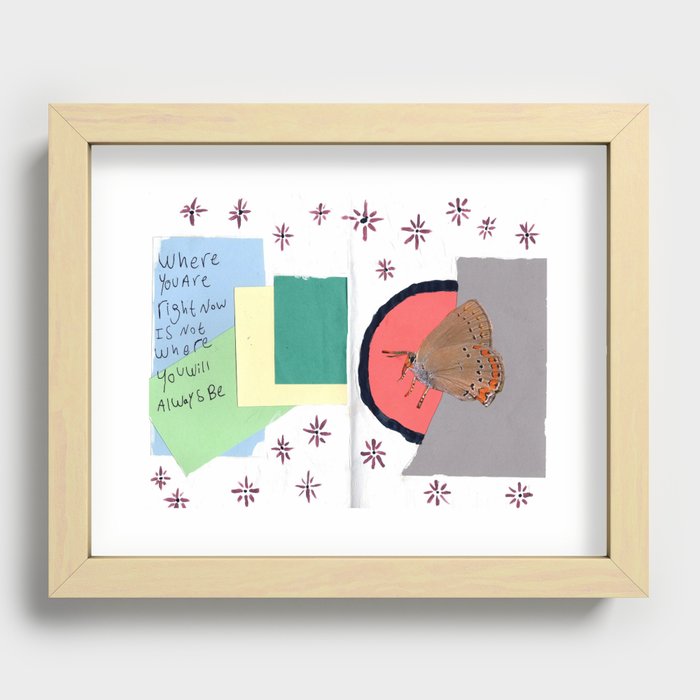 where you are now Recessed Framed Print