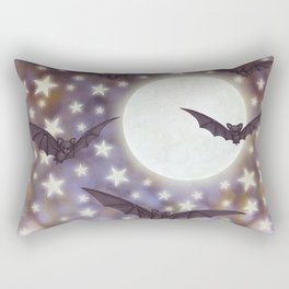 the moon, stars, bats, & calla lilies Rectangular Pillow
