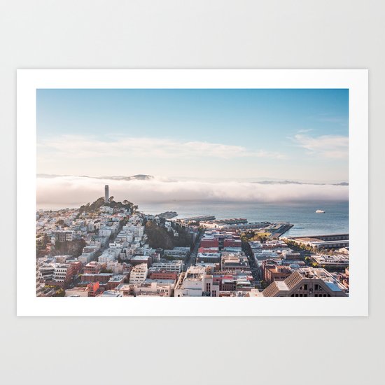 San Francisco Bay Panorama Art Print by wallarttown | Society6