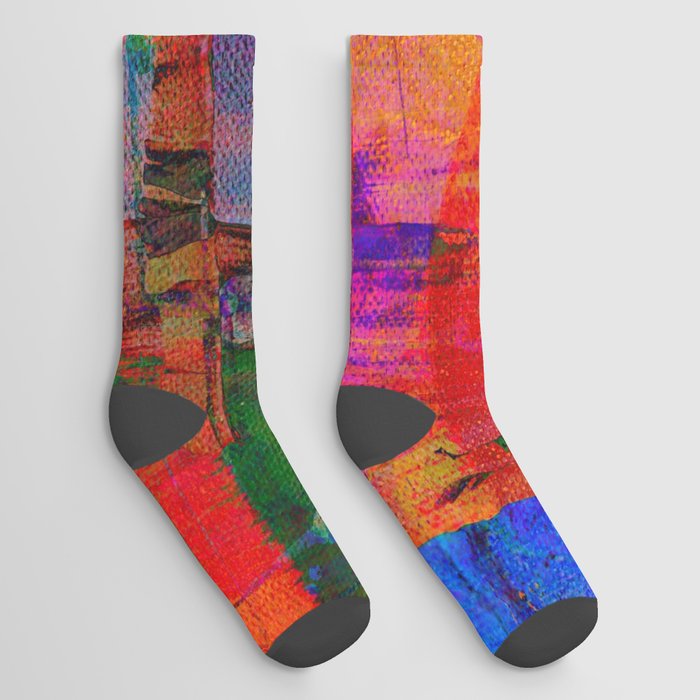 Modern Abstract Painting Socks