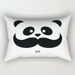 Moustache Panda Hug Rectangular Pillow