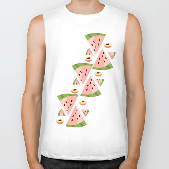 watermelon/peach love Biker Tank