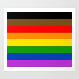 LGBTQ Pride Flag (More Colors More Pride) Art Print