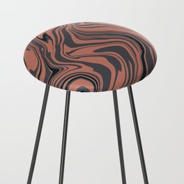 Abstract marbled textured bicolor pattern  Counter Stool