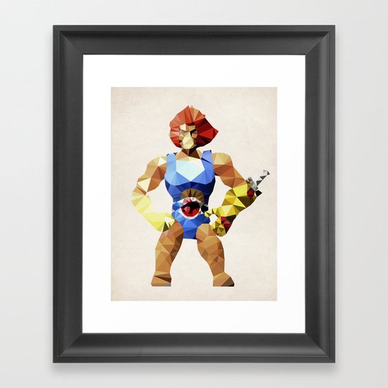 Polygon Heroes - Lion-O Framed Art Print