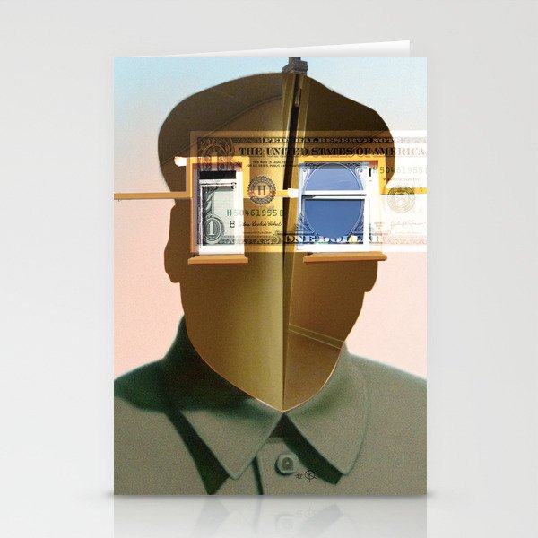 Mao as wound 4 Collage Stationery Cards
