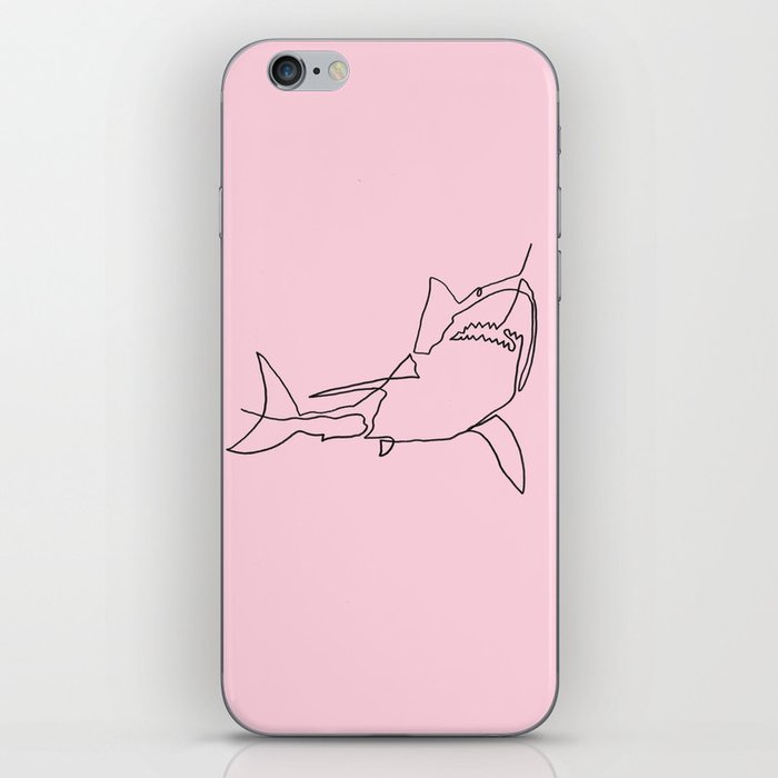 Great White Shark (pink) iPhone Skin