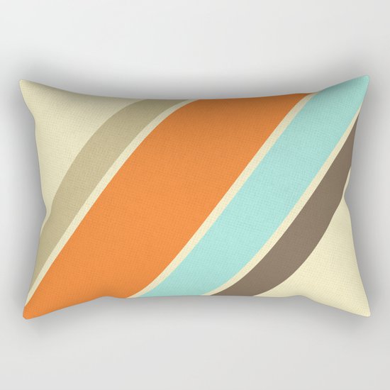 Retro Stripes Rectangular Pillow