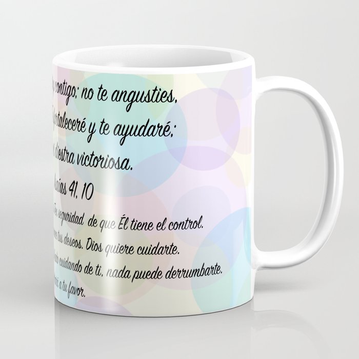 Burbujas de color - Isaías 41, 10 Coffee Mug