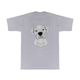 Cute White Boxer T Shirt | Portrait, Animal, Tilted Head, Pastel, K9, Blue, Adorable, Artlovepassion, Cute, Illustration 