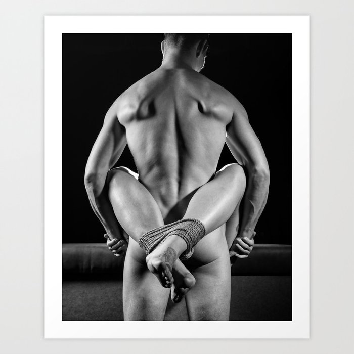 Man and woman in a kinky bdsm setting Art Print