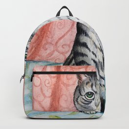 A Very Handsome Tabby Cat by Louis Wain Backpack