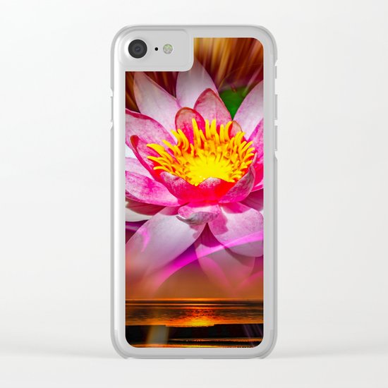 Weness - Water Lily Clear iPhone Case