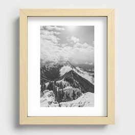 Snowy Ridgetop Recessed Framed Print