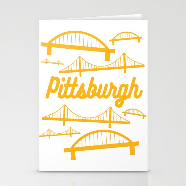 Pittsburgh Bridges Collage Art Gifts Stationery Cards