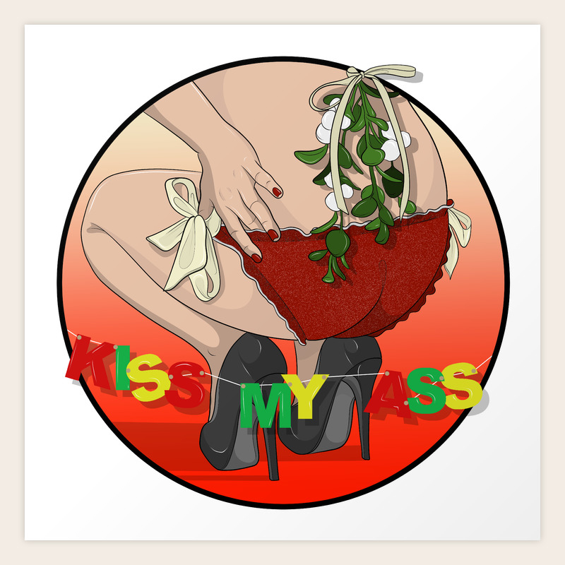 Kiss My Ass Art Print By Drawthatass Society6