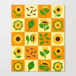 Sunflower Seamless  Canvas Print