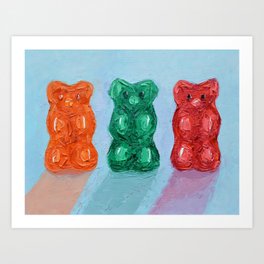 Gummy Bear Trio Art Print