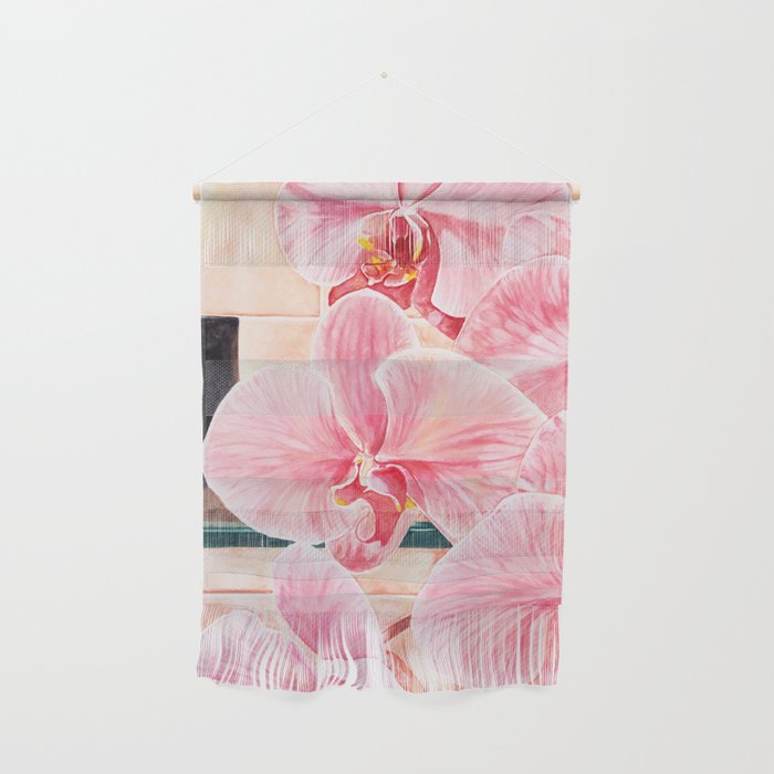 Pretty Pink Vanity Orchids Wall Hanging