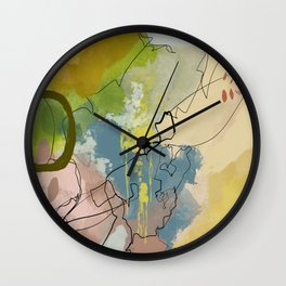 Multi abastact art Wall Clock