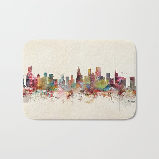 chicago illinois Bath Mat