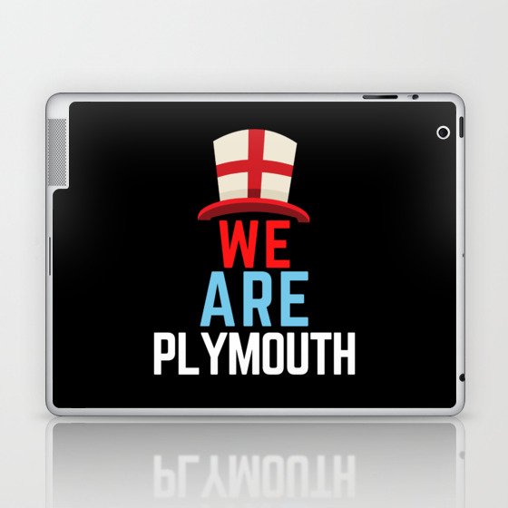 We Are Plymouth England Flag Sports Laptop & iPad Skin