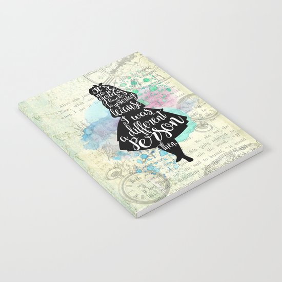 Alice in Wonderland - I Was A Different Person Then Notebook