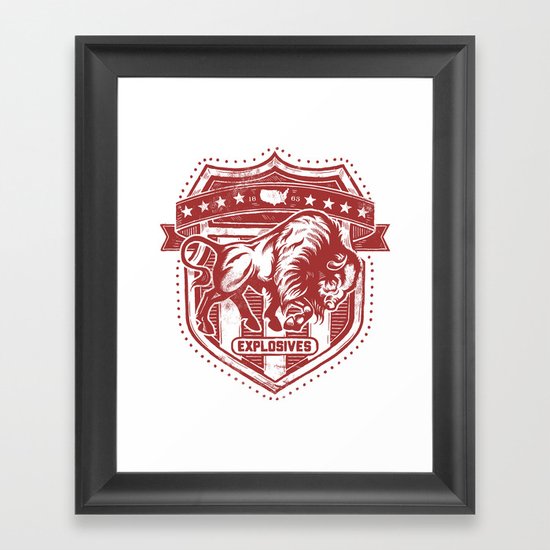 Buffalo Explosives Framed Art Print