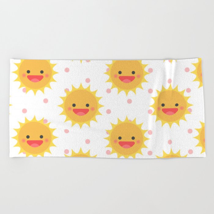 Cute Sun Pattern Beach Towel