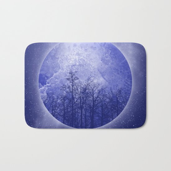 circle blue landscape Bath Mat