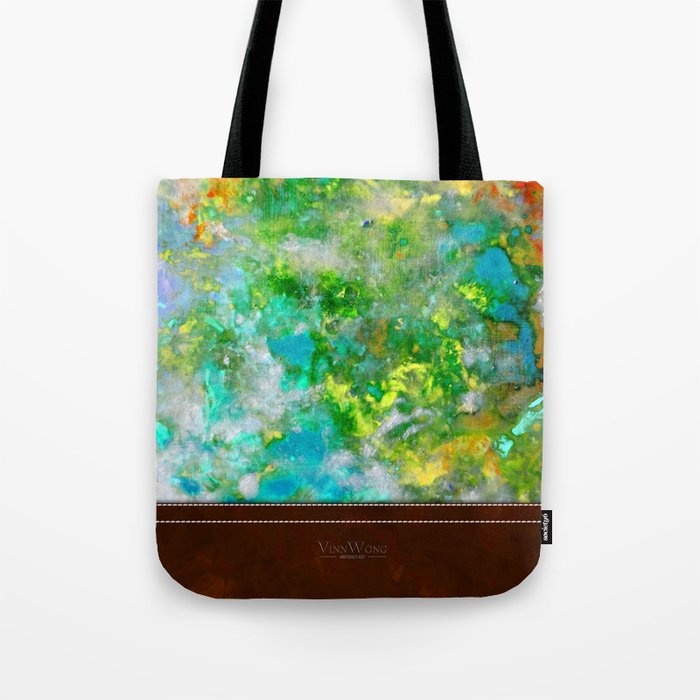 Abstract Art in Color Symphony Green Tote Bag