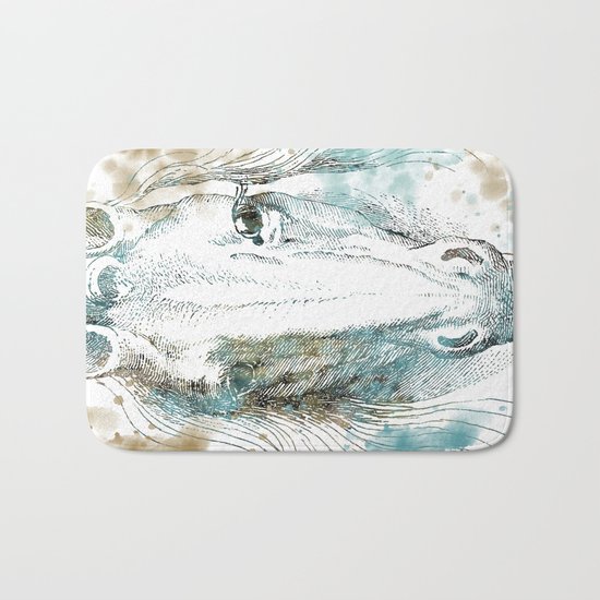 Watercolor Horse Bath Mat