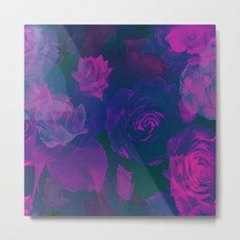 Pink & Purple Roses Metal Print | Homedecor, Duvetcovers, Watercolor, Rosepetals, Graphicdesign, Concept, Illustration, Modernroses, Modern, Decorativepillow 